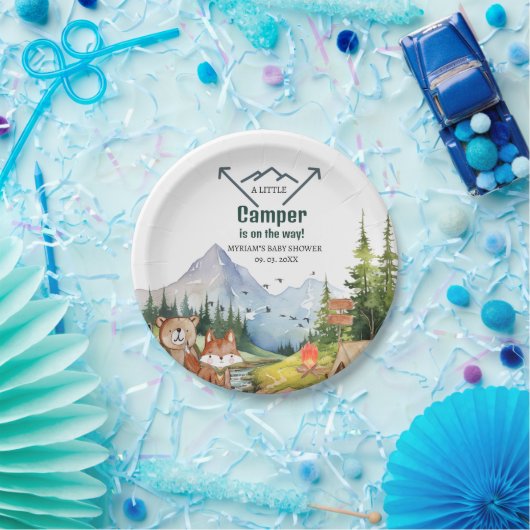 Woodland Animals Adventure Camper Kinderdusche Pappteller (Party)