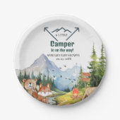 Woodland Animals Adventure Camper Kinderdusche Pappteller (Vorderseite)