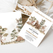 Woodland Animals Adventure erwartet Baby Shower Einladung