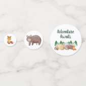 Woodland Animals Adventure erwartet Baby Shower Konfetti (Rückseiten)
