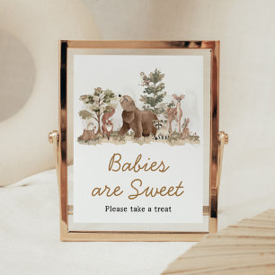 Woodland Animals Adventure erwartet Baby Shower Poster