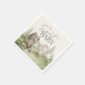 Woodland Animals Adventure erwartet Baby Shower Serviette (Ecke)