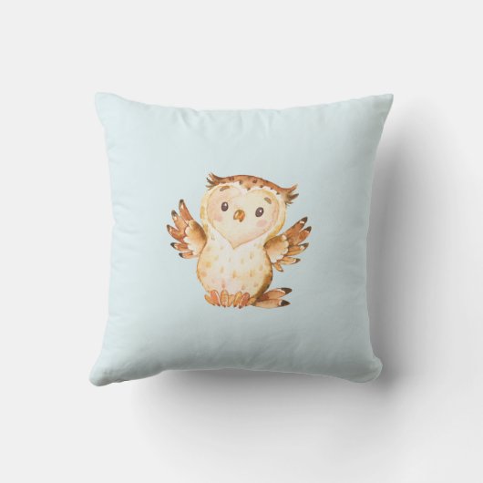 Woodland Animals Baby Birth Stats Pillow Kissen (Rückseite)