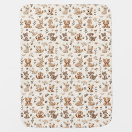 Woodland Animals Baby Blanket Babydecke