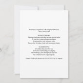 Woodland Animals Baby-Dusche einladen Wasserfarbe Einladung (Rückseite)