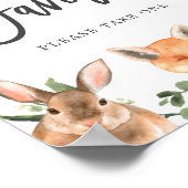 Woodland Animals Baby Dusche Favorit Schild (Ecke)