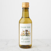 Woodland Animals Baby Dusche Gefallen Labels Weinetikett (Vorderseite)