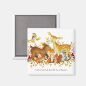 Woodland Animals Baby Dusche Gefallen Magnet (Vorderseite/Rückseite)