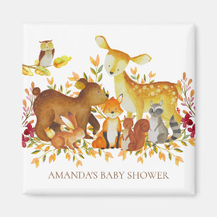 Woodland Animals Baby Dusche Gefallen Magnet