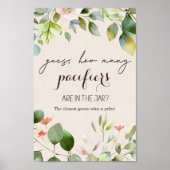 Woodland Animals Baby Dusche Guess Spiel Schild (Vorne)