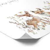 Woodland Animals Baby Dusche Leckerei Poster (Ecke)