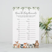 Woodland Animals Baby Dusche Name The Baby Animals (Stehend Vorderseite)