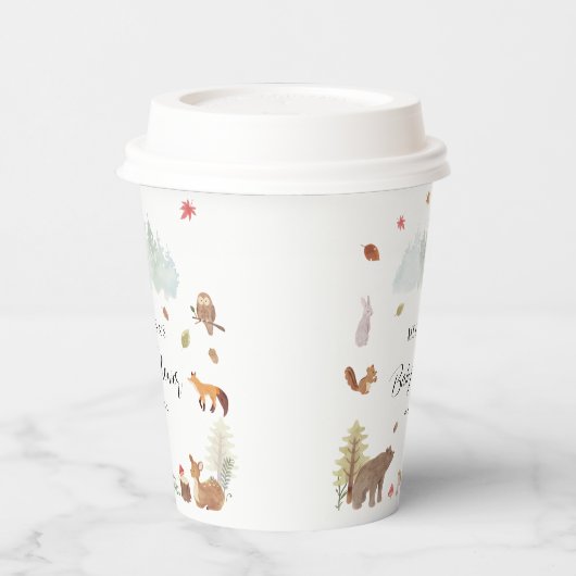 Woodland Animals Baby Dusche Party Pappbecher (Links)