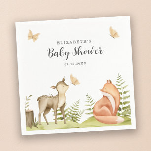 Woodland Animals Baby Dusche Party Serviette