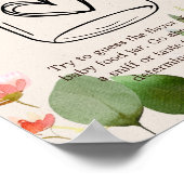 Woodland Animals Baby Dusche Ratschlag Babynahrung Poster (Ecke)