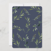 Woodland Animals Baby Dusche Whimsical Greenery Einladung (Rückseite)