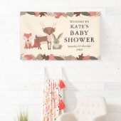 Woodland Animals Baby Dusche Willkommen Banner (Insitu)