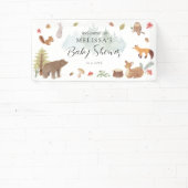 Woodland Animals Baby Dusche Willkommen Banner (InSitu)