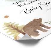 Woodland Animals Baby Dusche Willkommen Poster (Ecke)