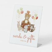 Woodland Animals Baby Duschgeschenke und Karten Sockelschild (Vorderseite)