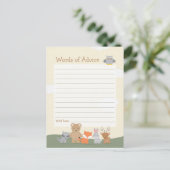 Woodland Animals Baby Duschhilfe Spiel Postkarte (Stehend Vorderseite)