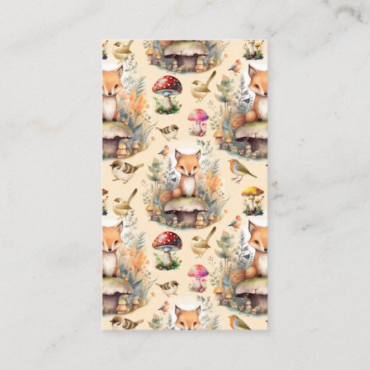 Woodland Animals Baby Duwer Windpreisraffinerie Begleitkarte (Rückseite)