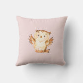 Woodland Animals Baby Girls Birth Stats Pillow Kissen (Rückseite)