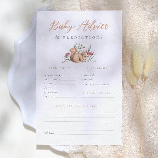 Woodland Animals Baby Predictions & Advice Game (Von Creator hochgeladen)