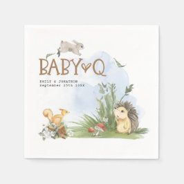 Woodland Animals Baby Q GRILLEN Baby Dusche Serviette