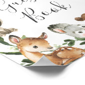 Woodland Animals Baby Showbook Gästebuch (Ecke)