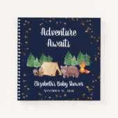Woodland Animals Baby Showbook Notizblock (Vorderseite)