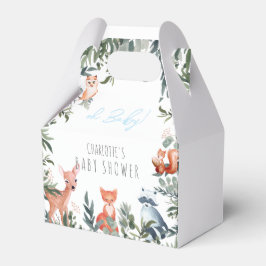 Woodland Animals Baby Showboy Favor Box Geschenkschachtel