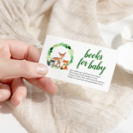 Woodland Animals Baby Showbücher Begleitkarte