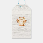 Woodland Animals Baby Showdusche Gefallen Tag Geschenkanhänger (Rückseite)