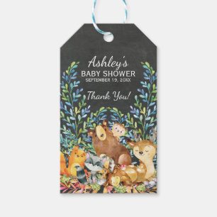 Woodland Animals Baby Showdusche Gefallen Tag Geschenkanhänger