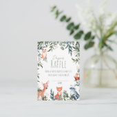 Woodland Animals Baby Showdusche Windeln Raffelkar Begleitkarte (Stehend Vorderseite)