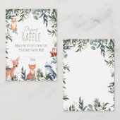 Woodland Animals Baby Showdusche Windeln Raffelkar Begleitkarte (Vorne/Hinten)