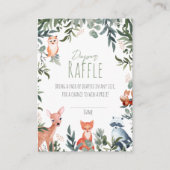 Woodland Animals Baby Showdusche Windeln Raffelkar Begleitkarte (Vorderseite)
