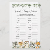 Woodland Animals Baby Shower beenden Mommy's Phras (Vorne/Hinten)