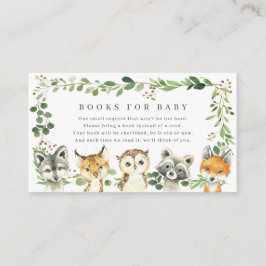 Woodland Animals Baby Shower Books For Baby Begleitkarte