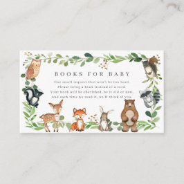 Woodland Animals Baby Shower Books For Baby Begleitkarte