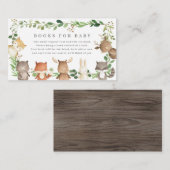 Woodland Animals Baby Shower Books For Baby Begleitkarte (Vorne/Hinten)