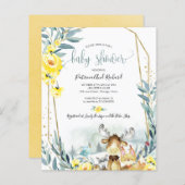 Woodland Animals Baby Shower Budget Einladungen (Vorne/Hinten)