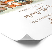 Woodland Animals Baby Shower Envelope Station Sign Poster (Ecke)