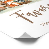 Woodland Animals Baby Shower Favors Sign Poster (Ecke)