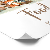 Woodland Animals Baby Shower Food Sign Poster (Ecke)