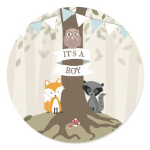 Woodland Animals Baby Shower - Junge