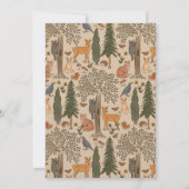 Woodland Animals Baby Shower lädt zu Jungen ein Einladung (Rückseite)