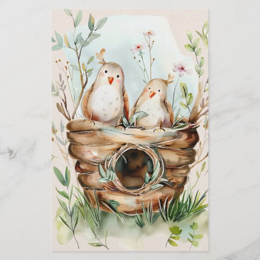 Woodland Animals Baby Shower Mommy oder Daddy Game Flyer (Hinten)