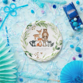 Woodland Animals Baby Shower Paper Plates Pappteller (Party)